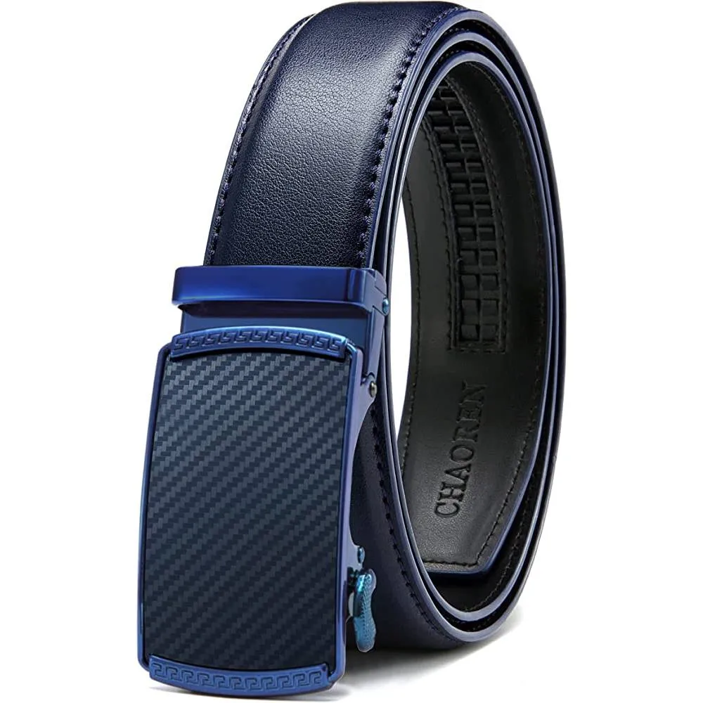 CHAOREN Ratchet Belt for men - Mens Belt Leather 1 3/8" for Casual Jeans - Micro Adjustable Belt Fit Everywhere | Multiple Colors