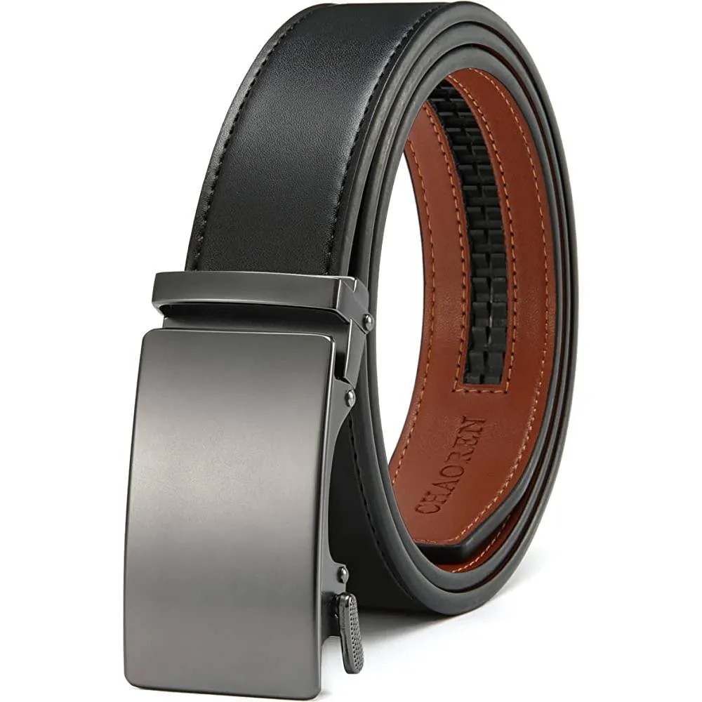 CHAOREN Ratchet Belt for men - Mens Belt Leather 1 3/8" for Casual Jeans - Micro Adjustable Belt Fit Everywhere | Multiple Colors