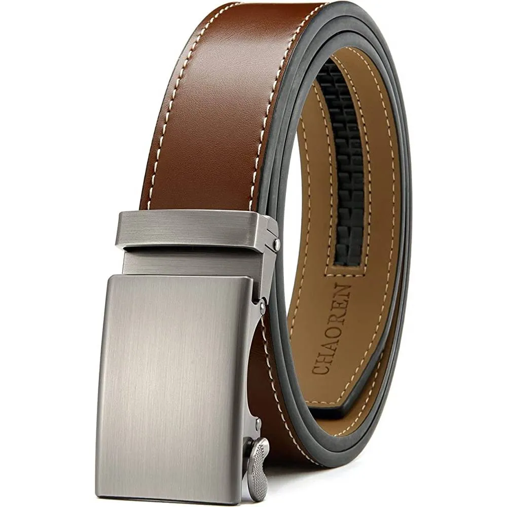 CHAOREN Ratchet Belt for men - Mens Belt Leather 1 3/8" for Casual Jeans - Micro Adjustable Belt Fit Everywhere | Multiple Colors