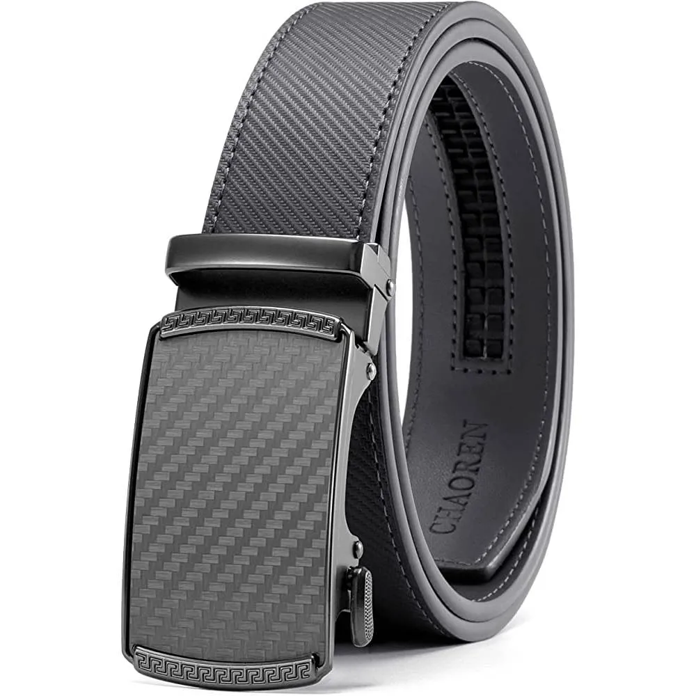 CHAOREN Ratchet Belt for men - Mens Belt Leather 1 3/8" for Casual Jeans - Micro Adjustable Belt Fit Everywhere | Multiple Colors