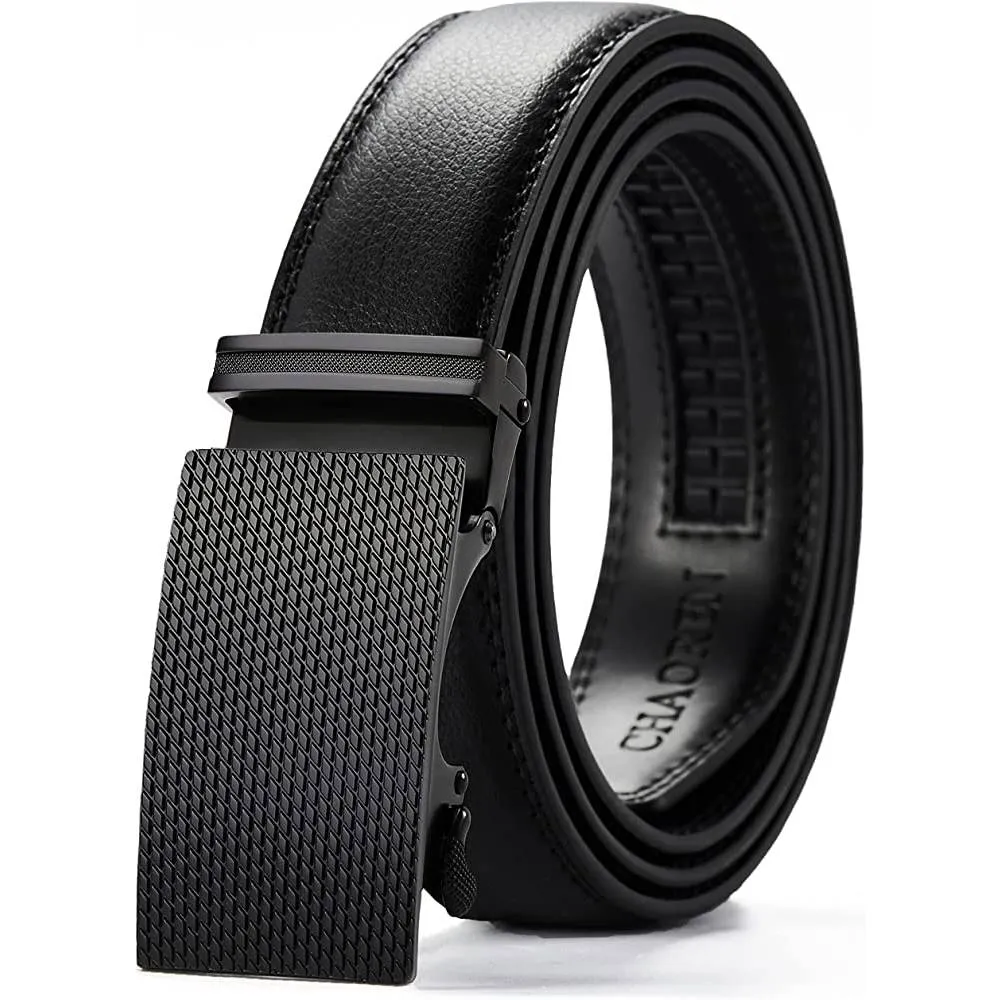 CHAOREN Ratchet Belt for men - Mens Belt Leather 1 3/8" for Casual Jeans - Micro Adjustable Belt Fit Everywhere | Multiple Colors