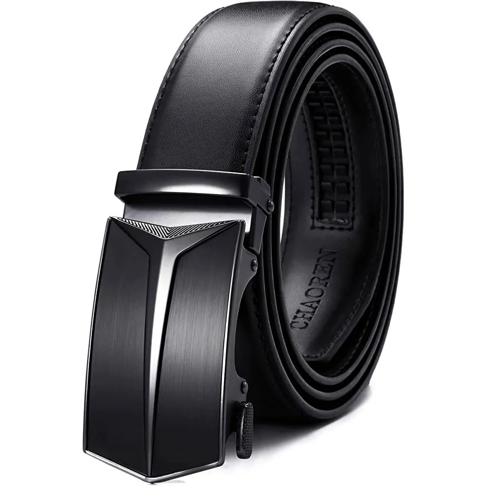 CHAOREN Ratchet Belt for men - Mens Belt Leather 1 3/8" for Casual Jeans - Micro Adjustable Belt Fit Everywhere | Multiple Colors