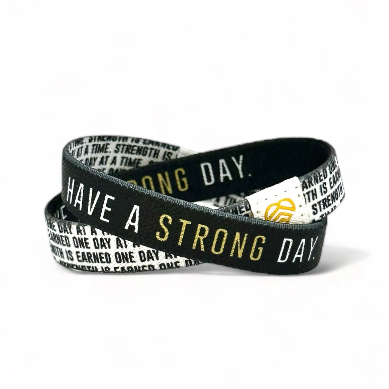 Classic "Strength is earned one day at a time." | Adult Reversible Wristband