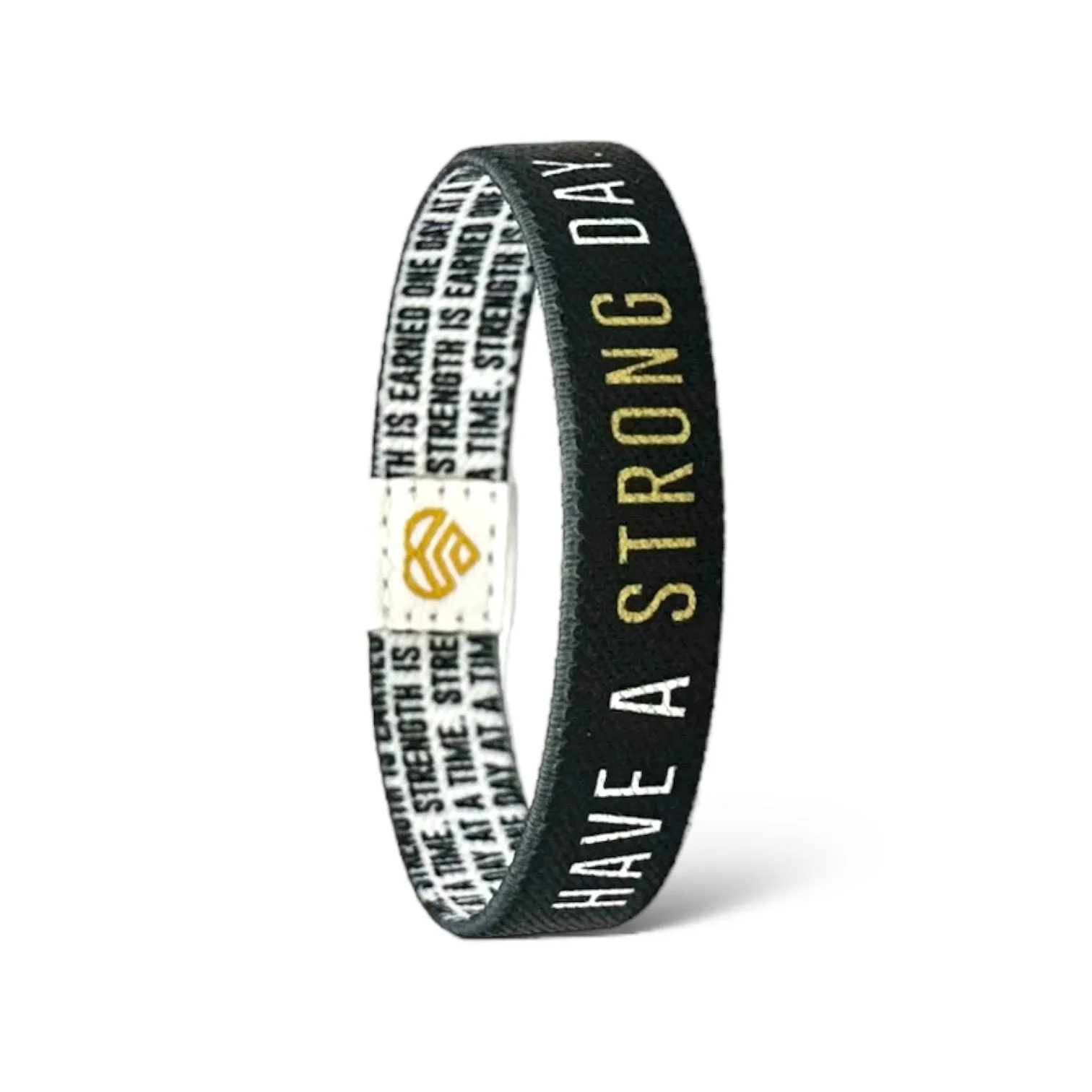 Classic "Strength is earned one day at a time." | Adult Reversible Wristband
