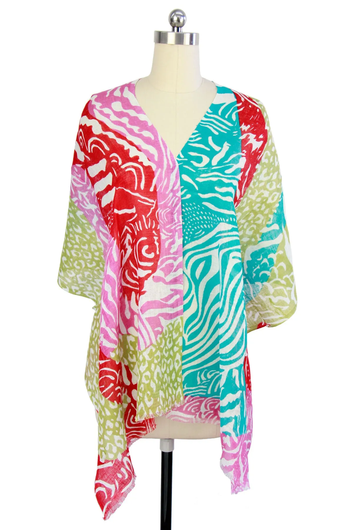 Colorful Mixed Print Scarf