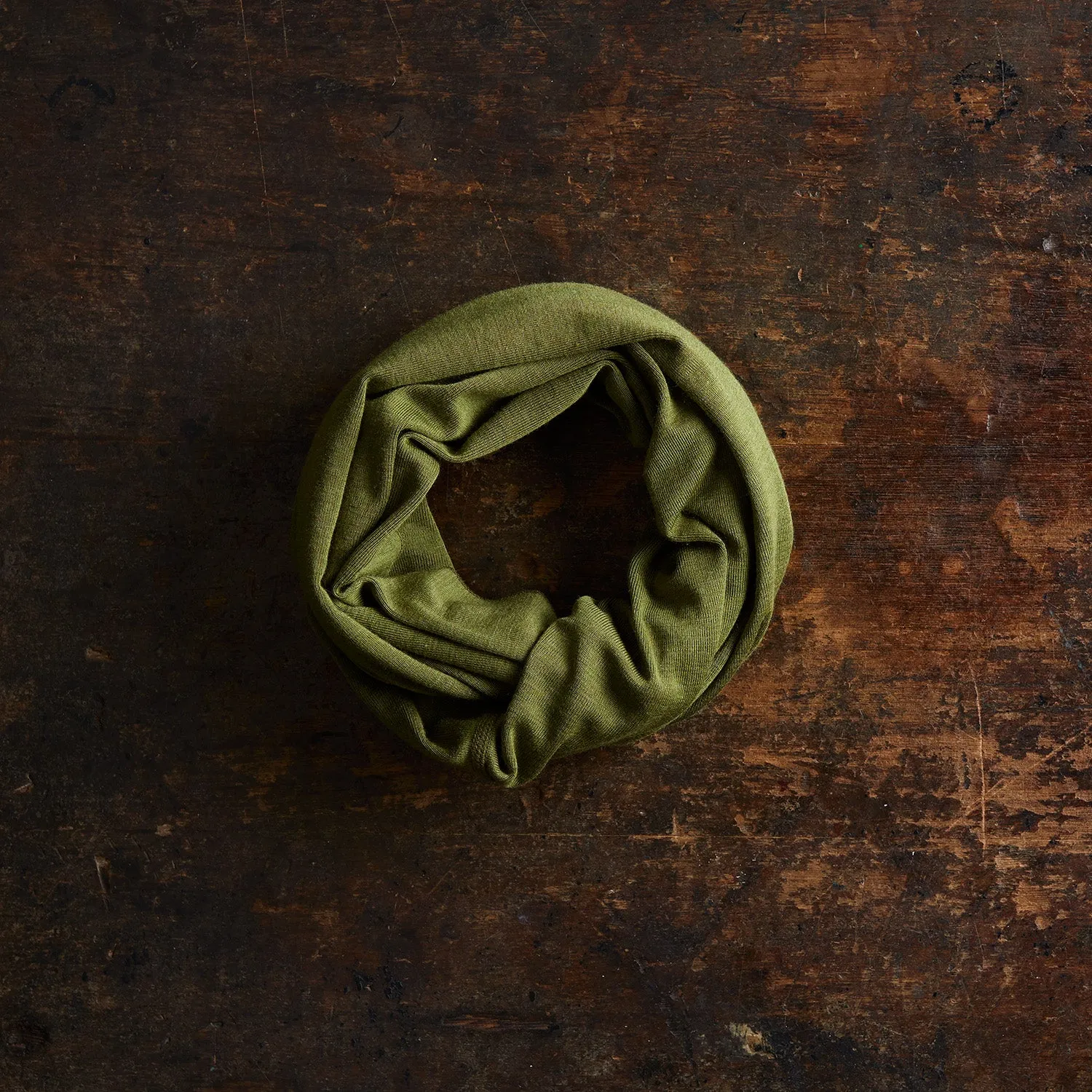 Coot Adult’s Snood - Merino Wool & Silk - Moss