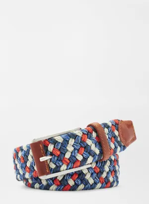 Cotton Mélange Braided Belt (Atlantic Blue)