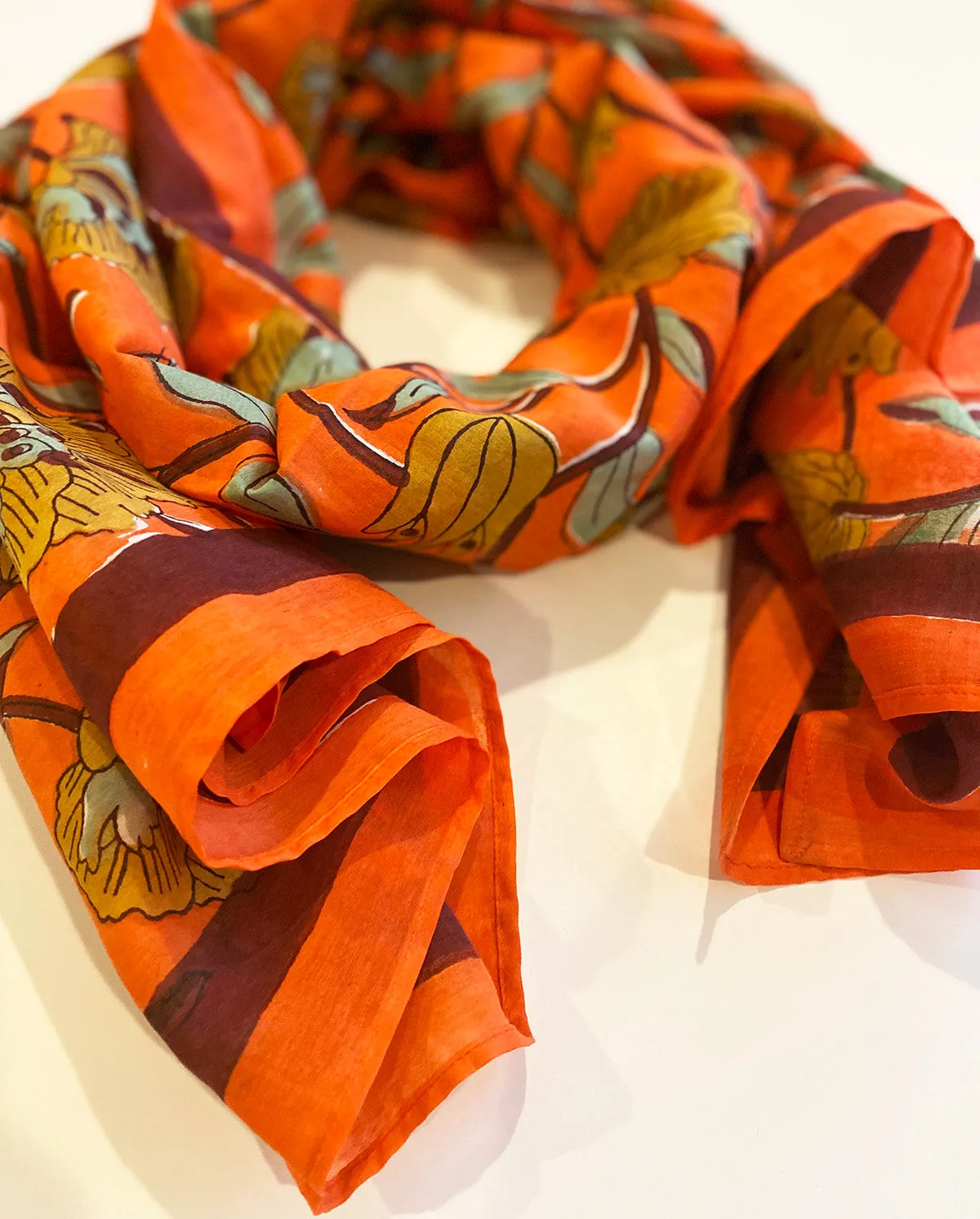Cotton Silk Scarf | Geranium