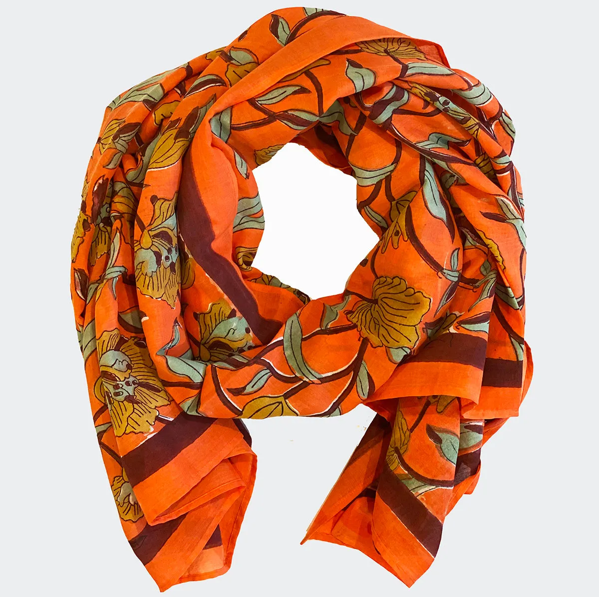 Cotton Silk Scarf | Geranium