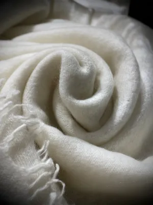 Cozy Pashmina Knit Scarf - Ivory