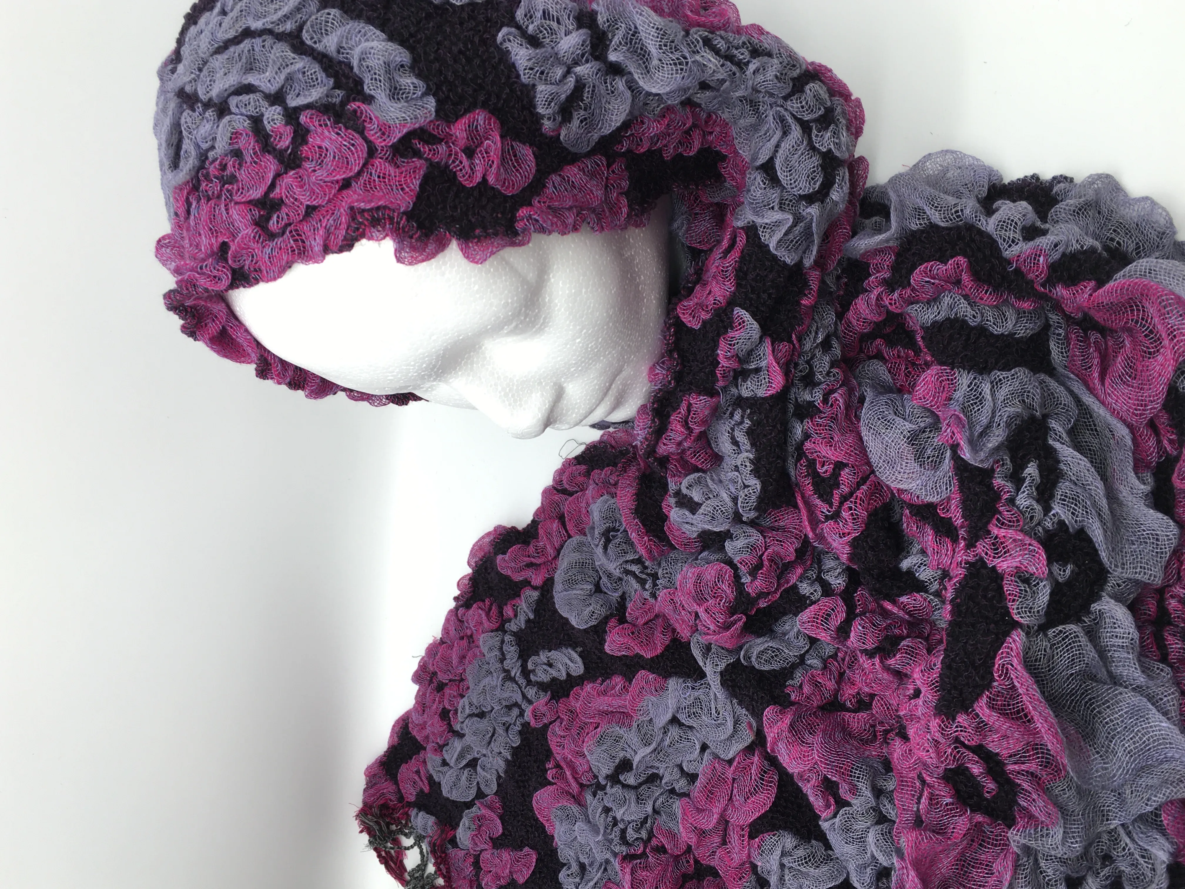 Crinkle Multi Color Long Scarf 64 x 11" Multi Color- Select your color