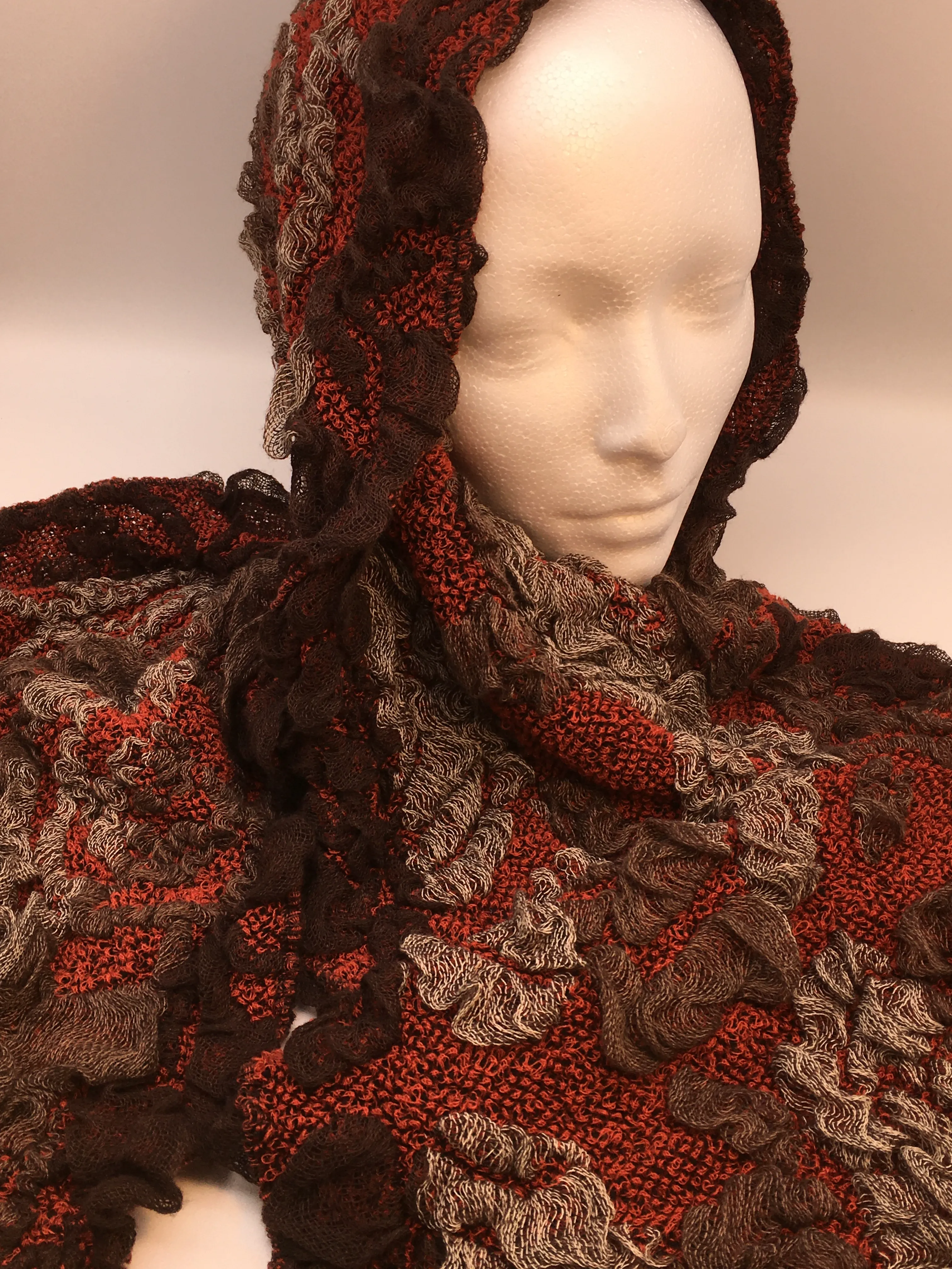 Crinkle Multi Color Long Scarf 64 x 11" Multi Color- Select your color