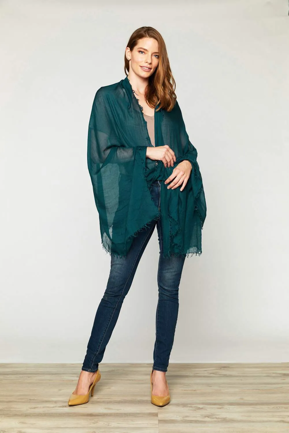 Crinkled Lyocell Lightweight Scarf