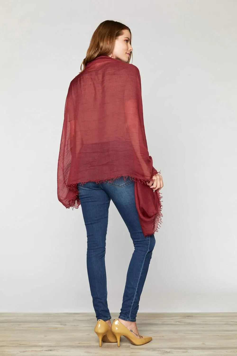 Crinkled Lyocell Lightweight Scarf