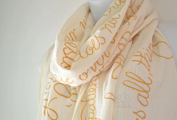 Custom Love is Patient, Love Never Fails 1 Corinthians 13:4-8 Scarf (Made To Order)