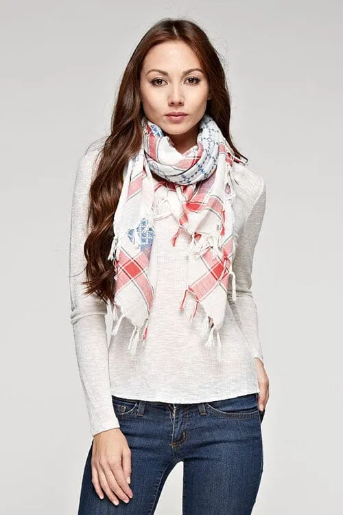 Dede Geometric Square Scarf