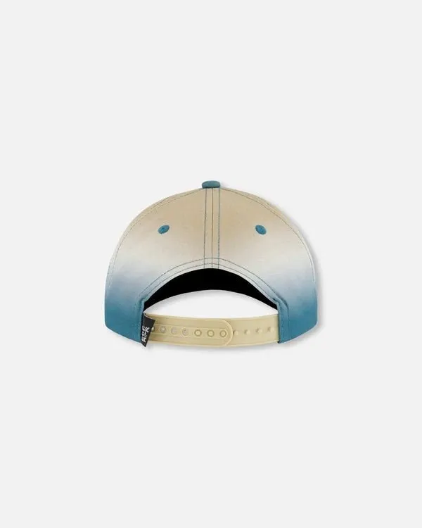 Deux par Deux - Printed Cap Bluish Gray And Beige