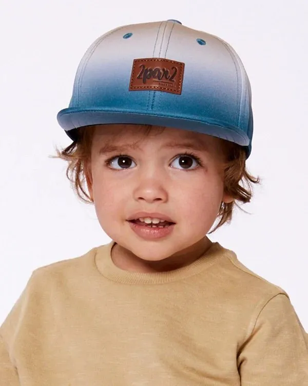 Deux par Deux - Printed Cap Bluish Gray And Beige