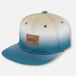 Deux par Deux - Printed Cap Bluish Gray And Beige