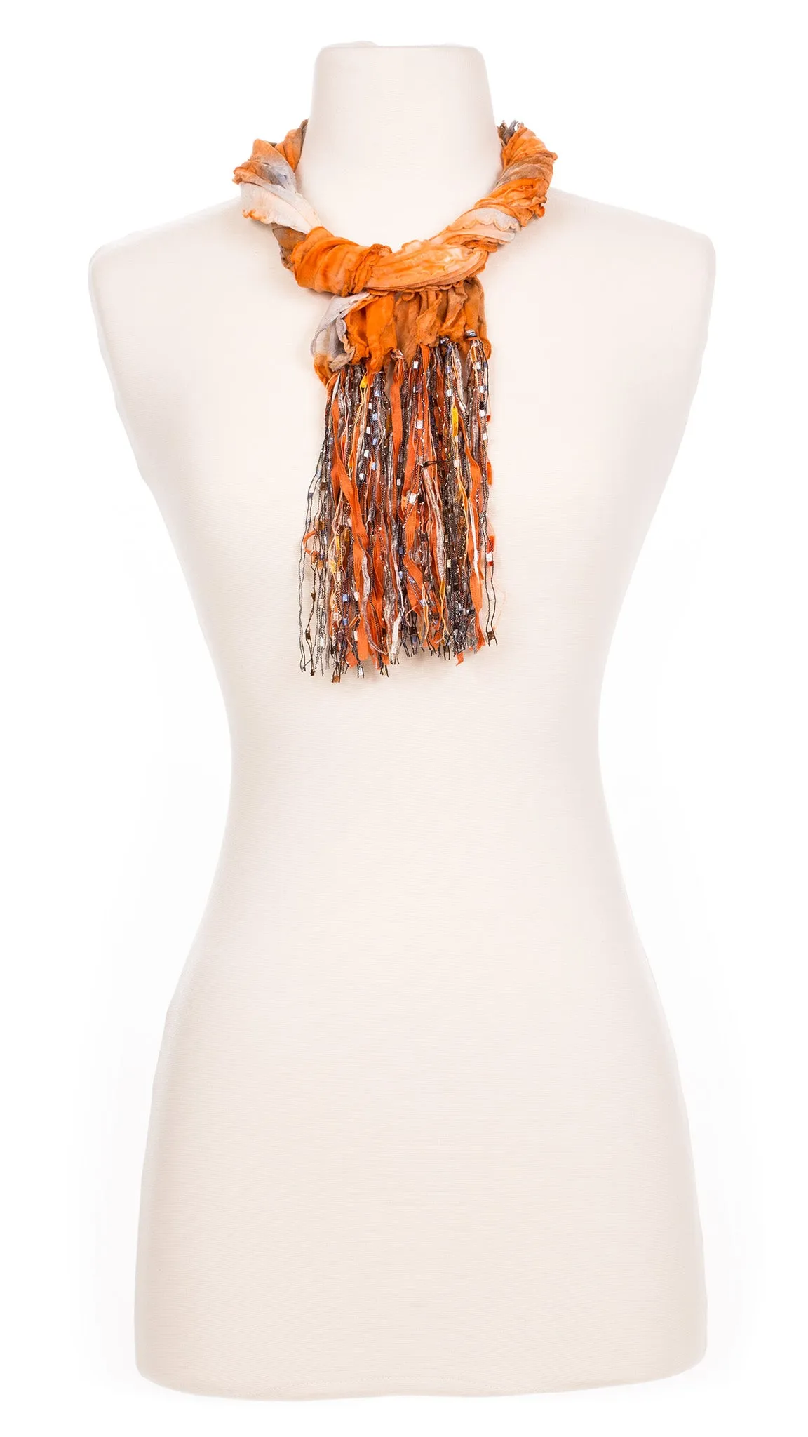 Dirty Tangerine Tie Dye Fabric Scarf