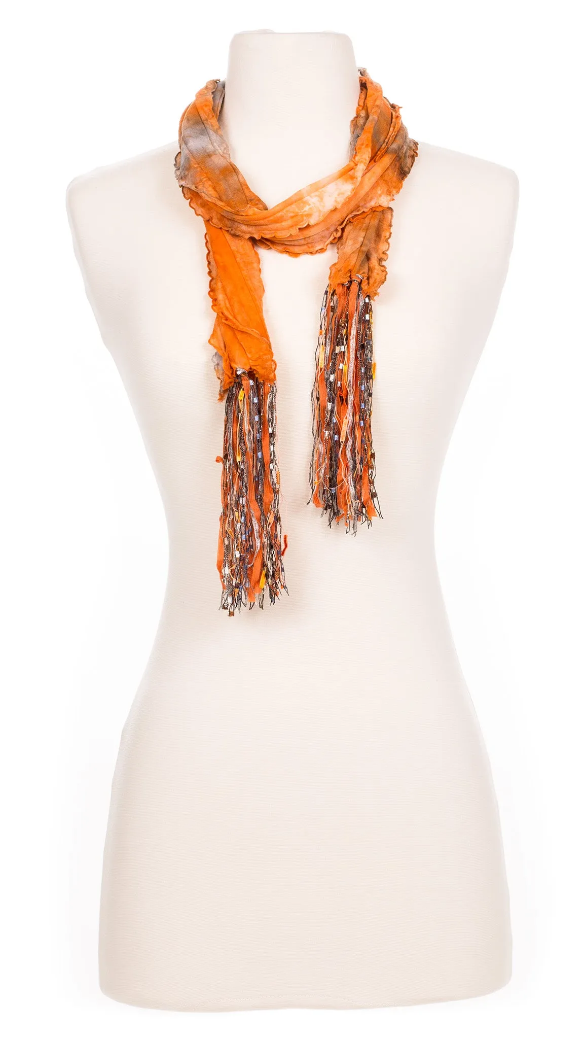 Dirty Tangerine Tie Dye Fabric Scarf