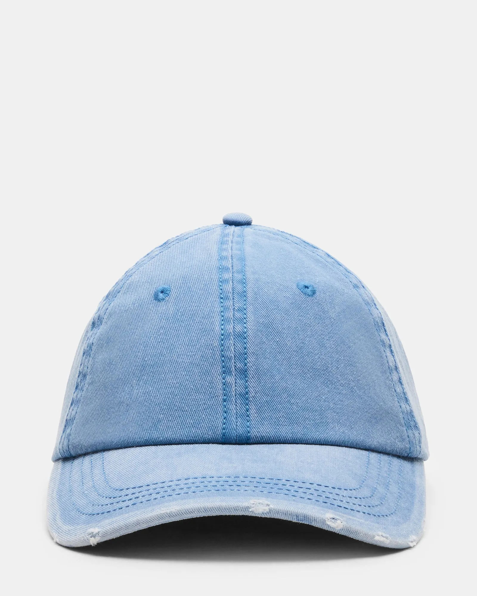 DISTRESSED BASEBALL CAP DENIM FABRIC