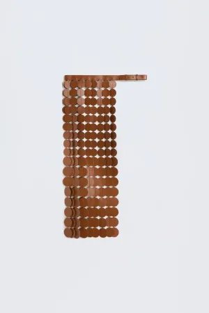 DOT FRINGE BELT - LEATHER