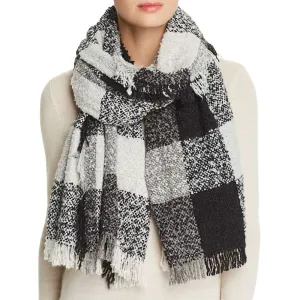 Echo Women's Lightweight Fringe Rectangle Check Scarf