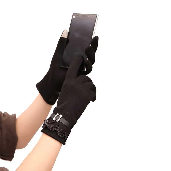 Elegant Fleece Lined Touchscreen Gloves - 6 Colors