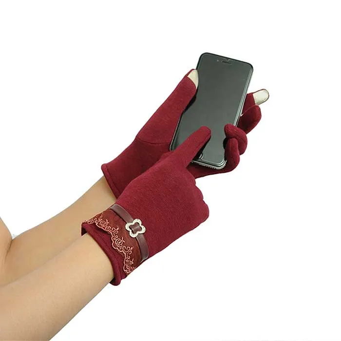 Elegant Fleece Lined Touchscreen Gloves - 6 Colors