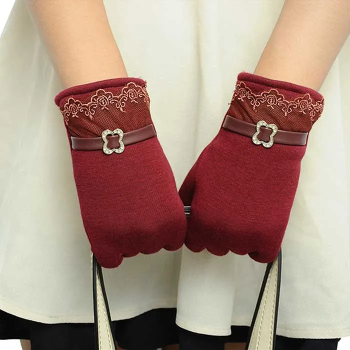 Elegant Fleece Lined Touchscreen Gloves - 6 Colors