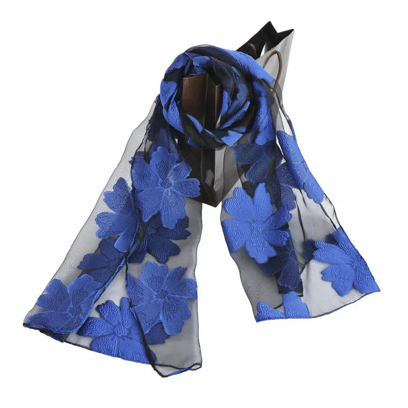 Ethnic Flower Print Long Scarf Shawl Fringed Scarves for Women Ladies Girls 70x180