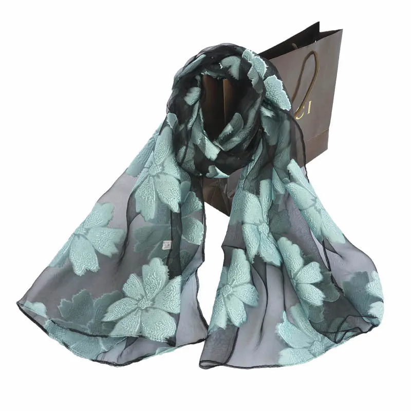 Ethnic Flower Print Long Scarf Shawl Fringed Scarves for Women Ladies Girls 70x180