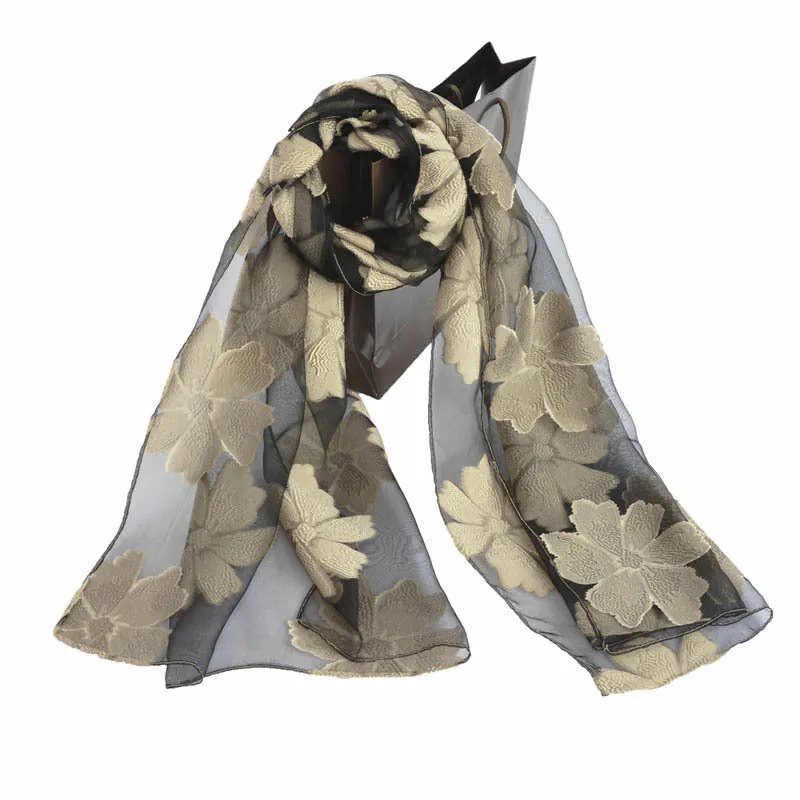 Ethnic Flower Print Long Scarf Shawl Fringed Scarves for Women Ladies Girls 70x180