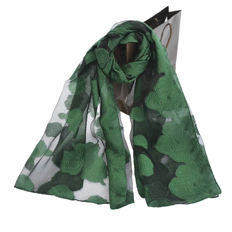 Ethnic Flower Print Long Scarf Shawl Fringed Scarves for Women Ladies Girls 70x180