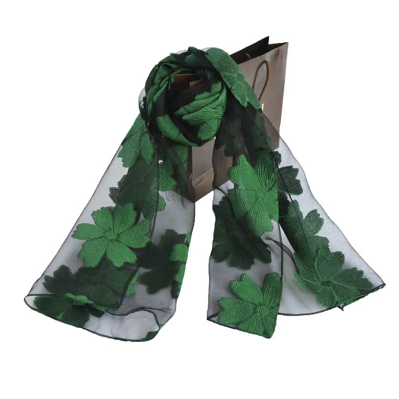 Ethnic Flower Print Long Scarf Shawl Fringed Scarves for Women Ladies Girls 70x180