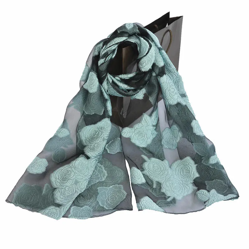 Ethnic Flower Print Long Scarf Shawl Fringed Scarves for Women Ladies Girls 70x180