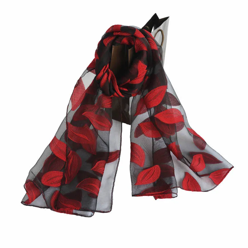 Ethnic Flower Print Long Scarf Shawl Fringed Scarves for Women Ladies Girls 70x180