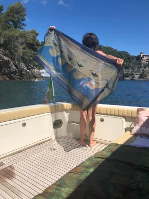 Etruscan Italian Silk Cotton 70 x 180 cm