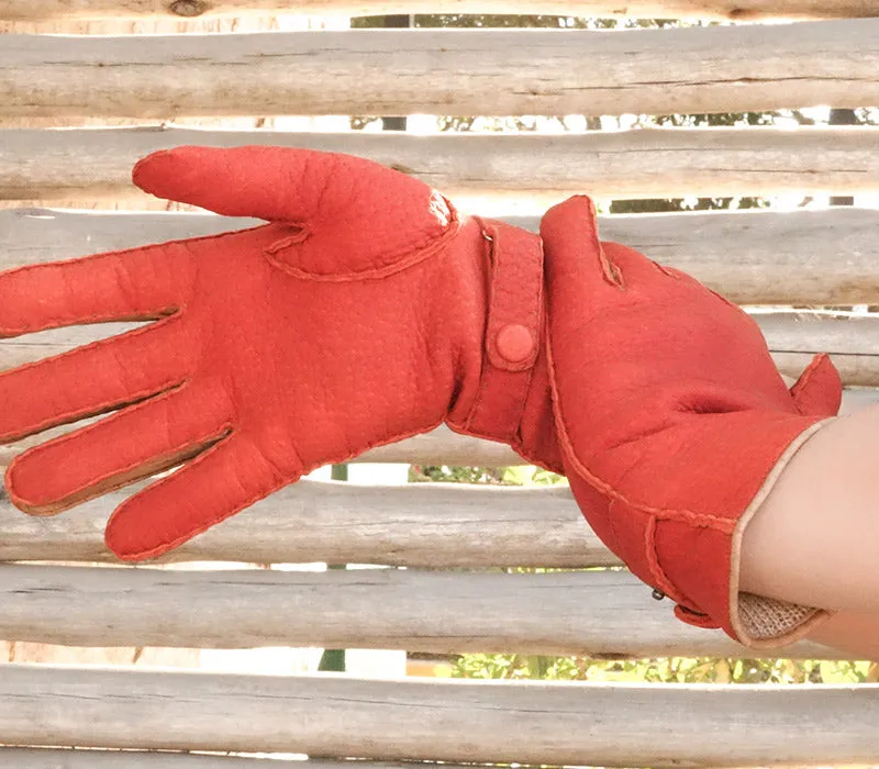 Eva - Peccary leather gloves - women