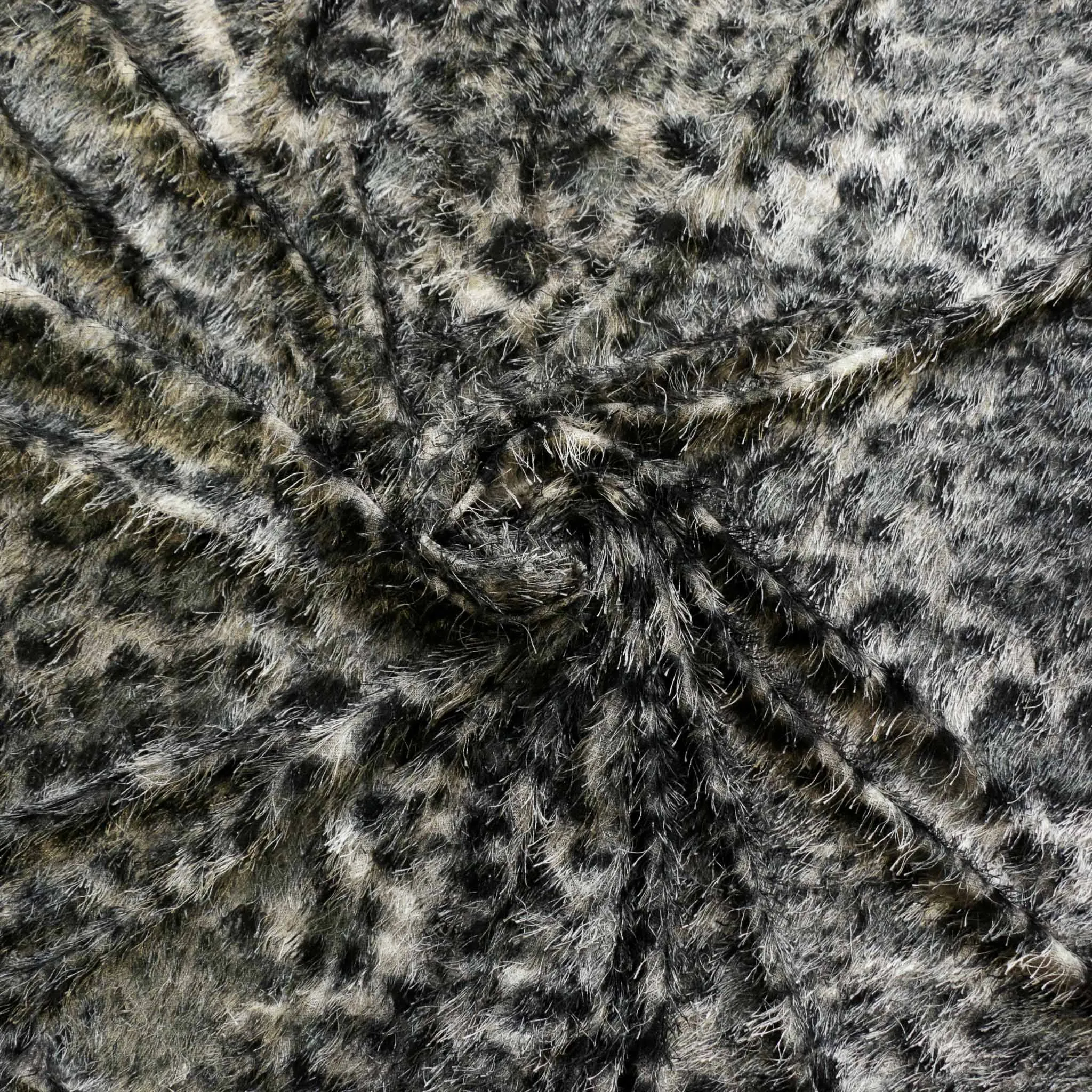 Eyelash Jersey Fabric - Grey and yellow