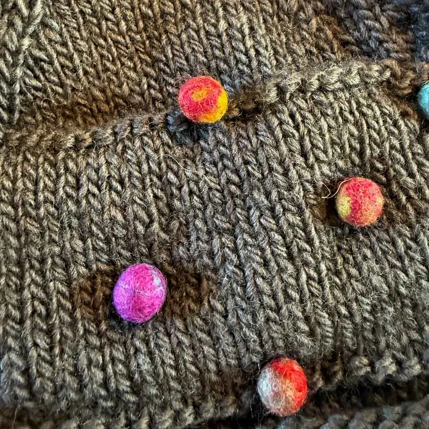 Felted Sugar Dot Beanie - Grey