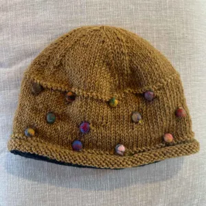 Felted Sugar Dot Beanie - Mustard
