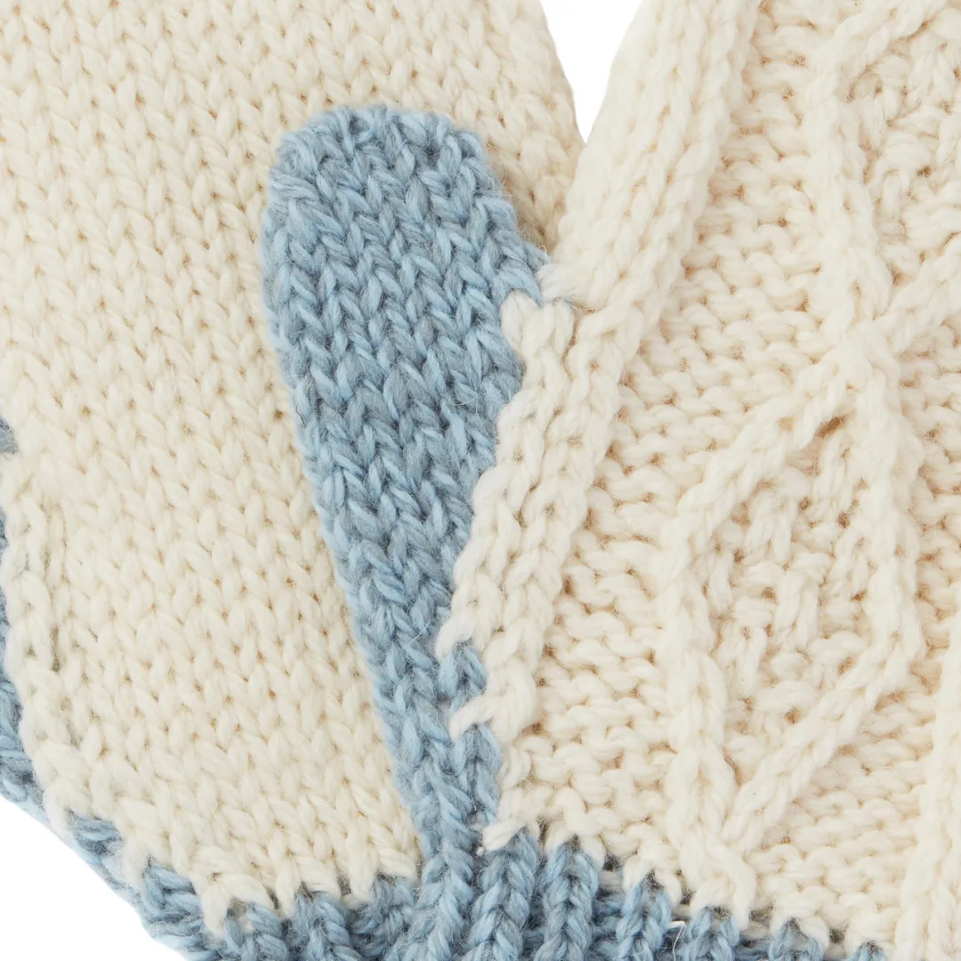 Finchley Merino Children's Mittens - Sky Blue