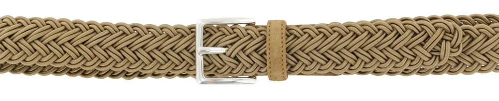 Fiori Di Lusso Beige Braided Belt