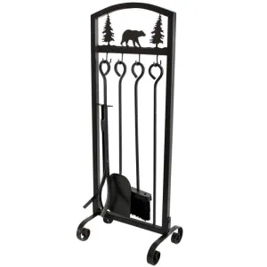 Fireplace Tools Sets 5 Pieces Strength Wrought Iron Indoor Outdoor