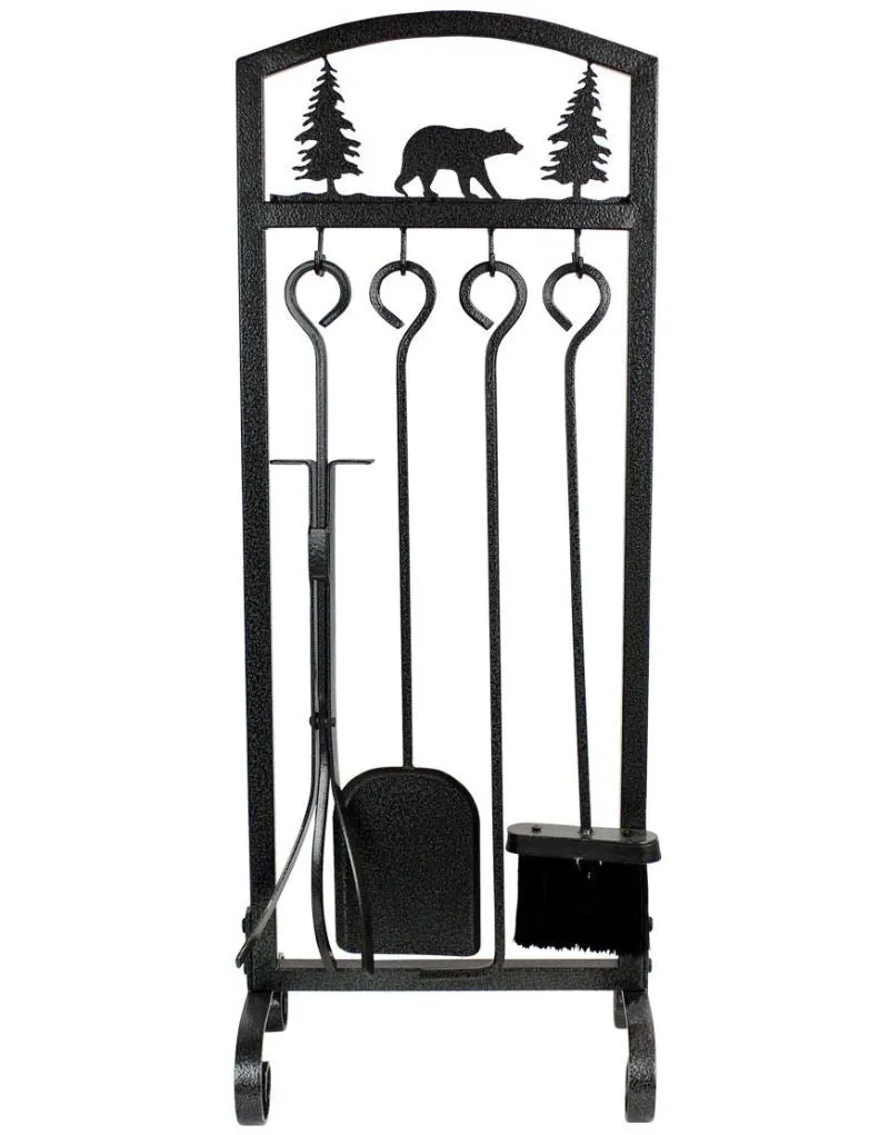 Fireplace Tools Sets 5 Pieces Strength Wrought Iron Indoor Outdoor