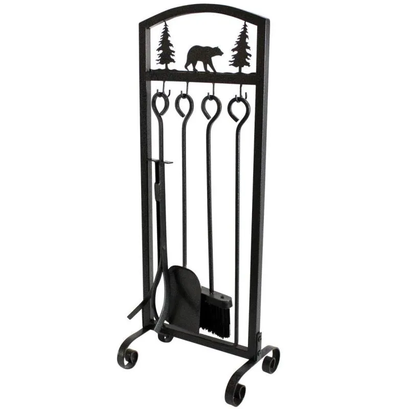 Fireplace Tools Sets 5 Pieces Strength Wrought Iron Indoor Outdoor