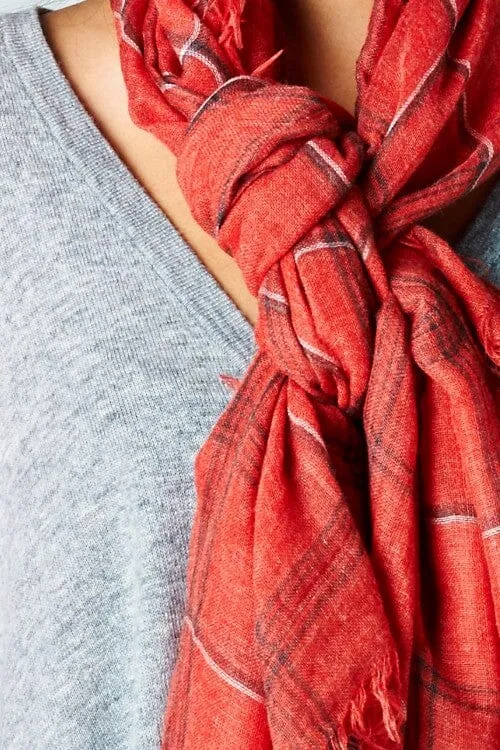 Fireside Windowpane Scarf