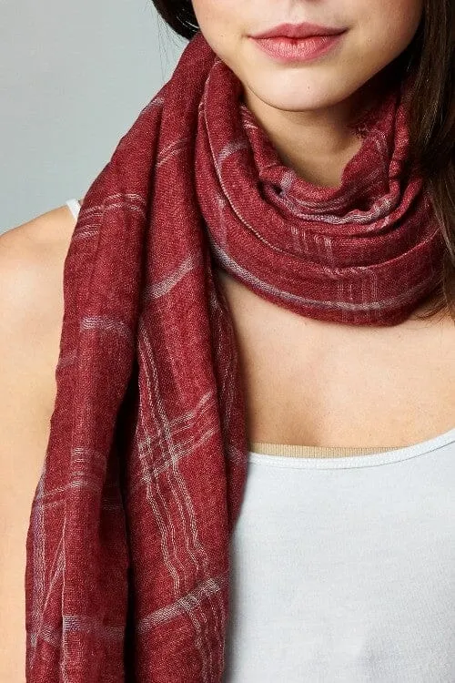 Fireside Windowpane Scarf